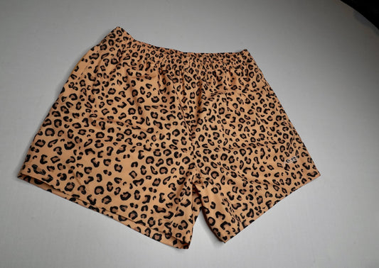 Leopard Print Shorts - Brown
