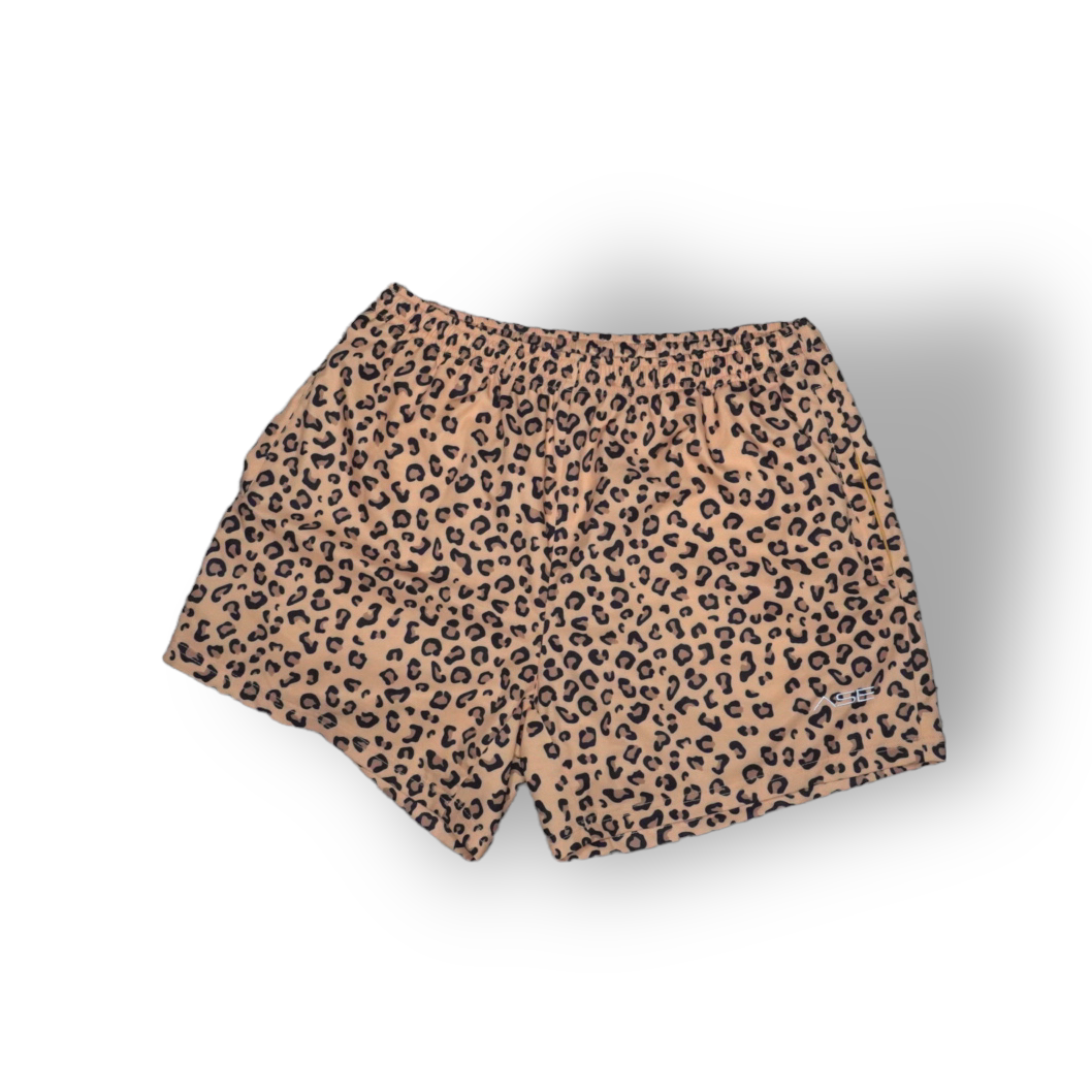 Leopard Print Shorts - Brown